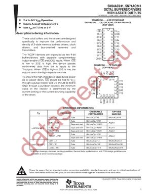 SN74AC241DW datasheet  